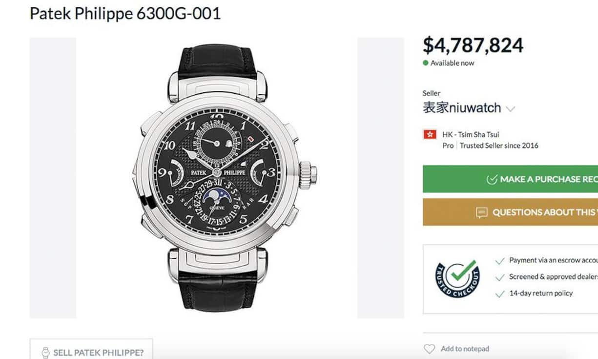 ... und kostet 4,8 Millionen Franken. Da lohnt es sich persönlich vorbeizugehen und einen oder zwei Experten mitzubringen, wenn man die Uhr tatsächlich haben will.
Bilder: Hersteller/Chrono24