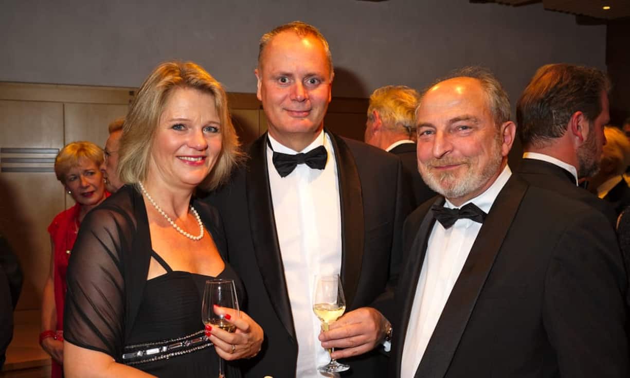 Marianne Marschall;
Tim Marschall, Dänischer Konsul in der Schweiz;
Daniel Jäggi, Geschäftsführer, Interlingua (v.l.)