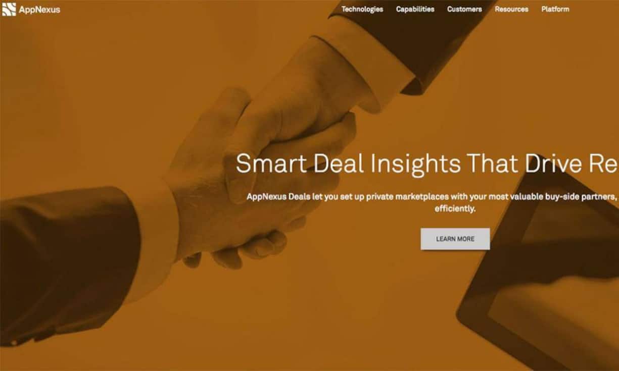 AppNexus ist auf Onlinewerbung spezialisiert. Mit der Software des New Yorker Unternehmens können die Kunden ihre Werbung im Internet organisieren. Auch der Service von AppNexus basiert auf der Cloud. BIlder: Screenshots