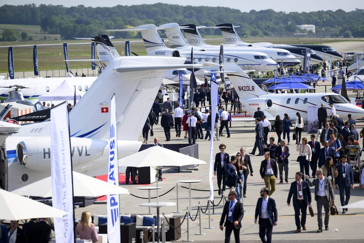 Ebace, die weltweit grösste Messe für Privatflugzeuge in Genf.