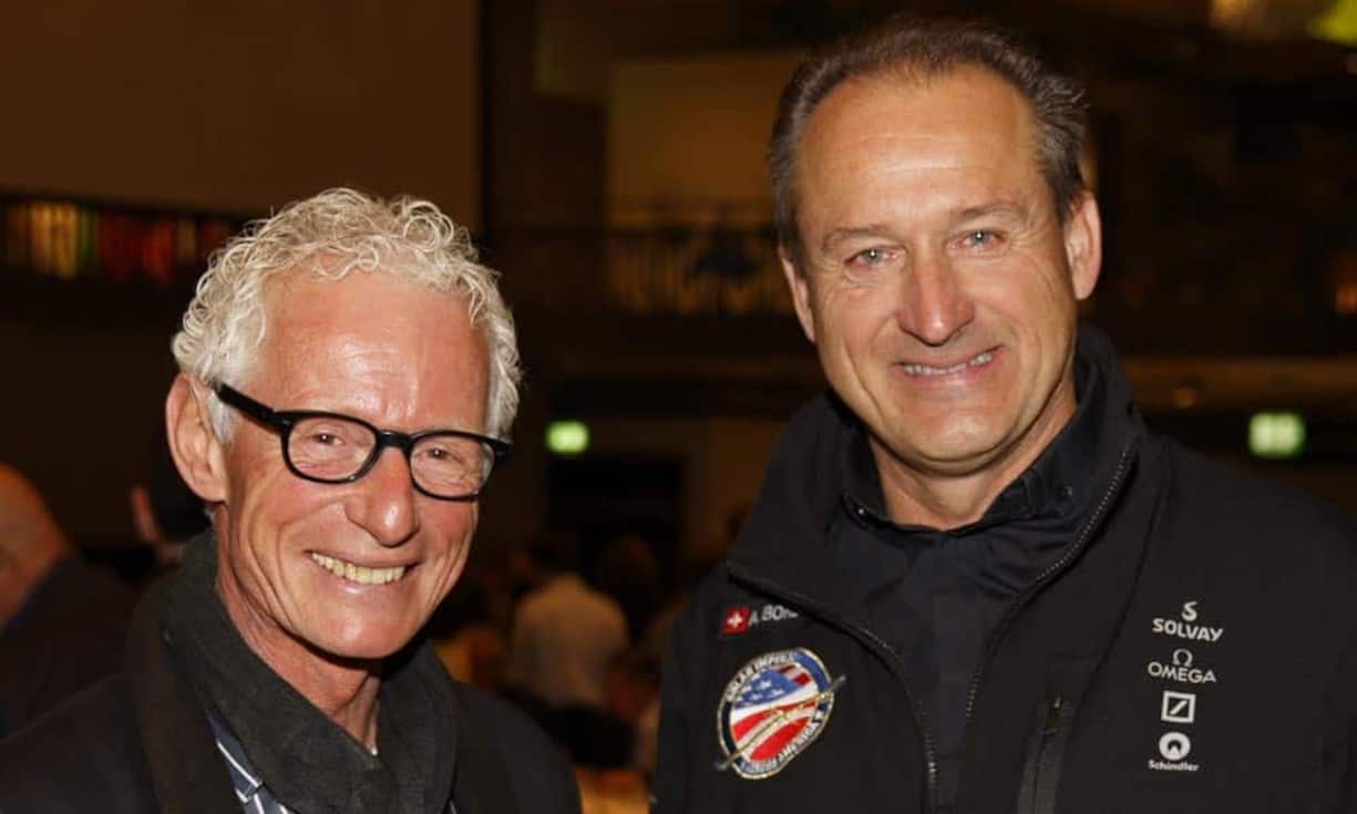 v.l.n.r. Markus Gygax; ehem. Korpskommandant Schweizer Luftwaffe, André Borschberg; CEO Solarimpulse