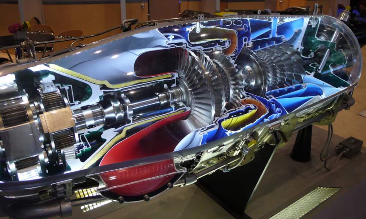 Modell am Stand von Pratt & Whitney Dependable Engines.