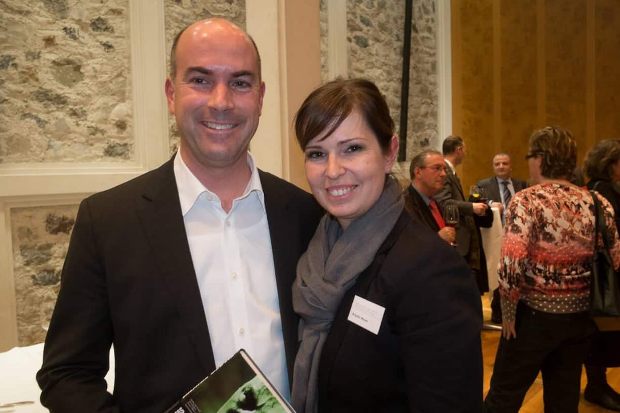 Marco Scanderberg, VP Marketing & Communications, Burckhardt Compression AG; Brigitte Meyer