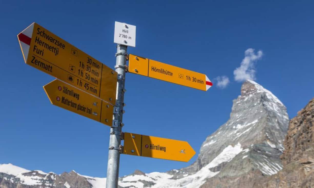 Matterhorn: Die Logiernächte stiegen in der Region Wallis nur leicht an. Der Anstieg betrug in der letzten Wintersaison lediglich 0,1 Prozent oder 1'900 Nächte. Keysone
