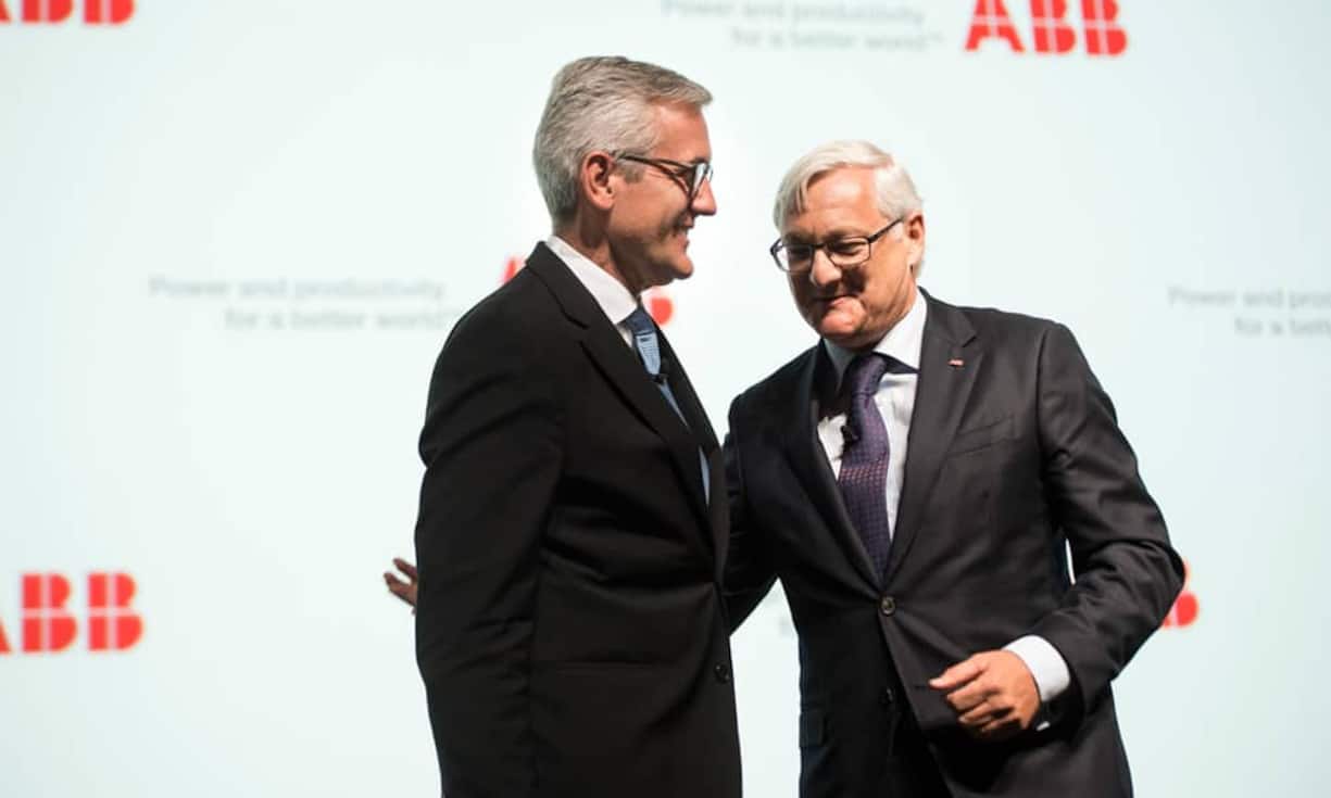 Weitere Gäste sind ABB-CEO Ulrich Spiesshofer (links) und Verwaltungsratspräsident Peter Voser…