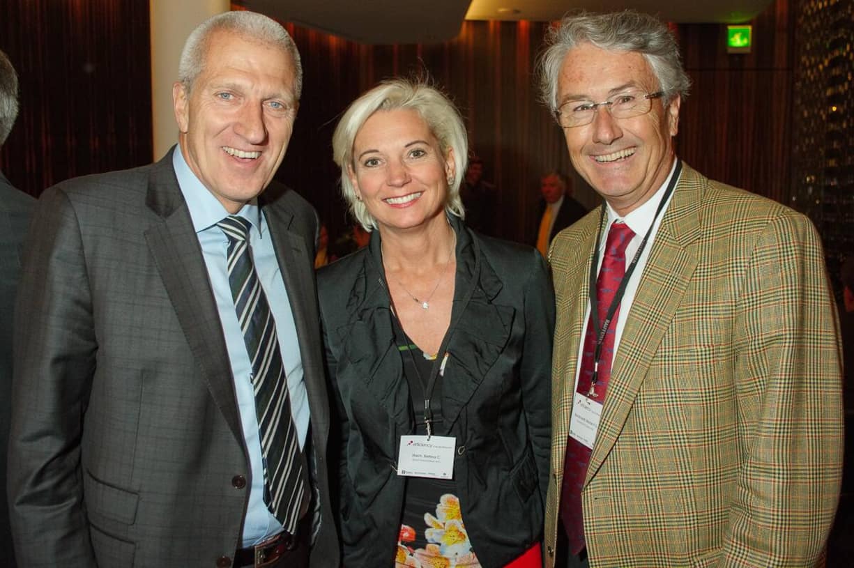 Pierin Vincenz, CEO, Raiffeisen Gruppe; Bettina C. Stach, Geschäftsleitung, Stach Immobilien AG; Michel P.G. Burckhardt, CEO, Burckhardt's Events AG