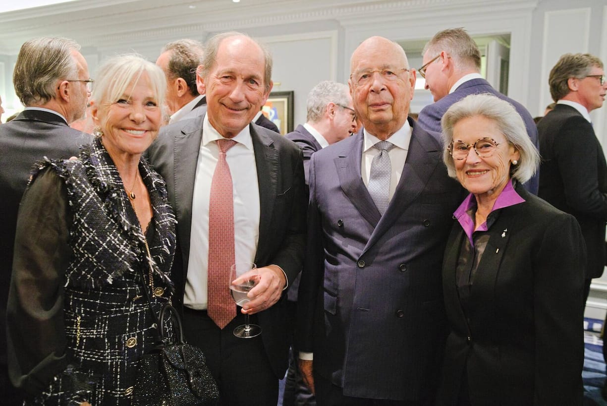 Marilène Vanderhaeghe-Bulcke; Paul Bulcke; Klaus Schwab; Hilde Schwab.