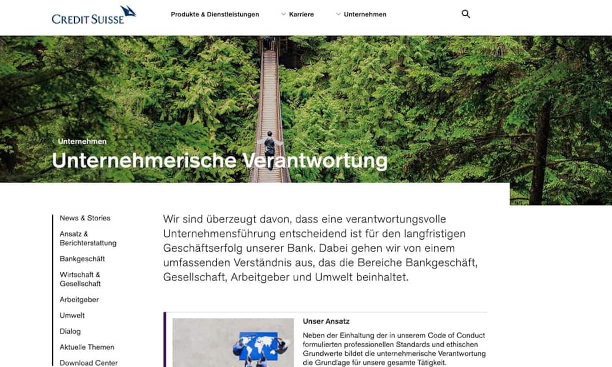 Platz 3: Credit Suisse