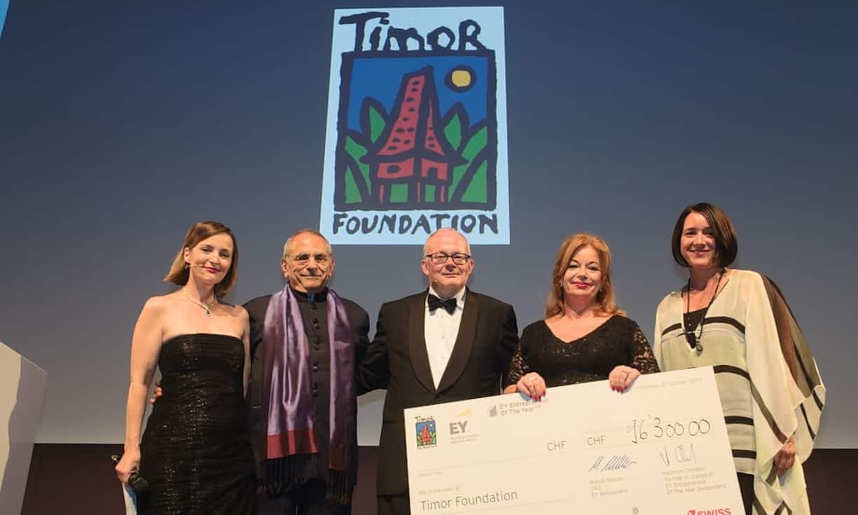 Mireille Jaton, Moderatorin;
José Ramos-Horta, Timor Foundation;
Heinrich Christen, Ernst & YOung;
Barbara Lietz, Scope Asia AG;
Andrea Trunz, Managing Director, Trunz Water Systems AG