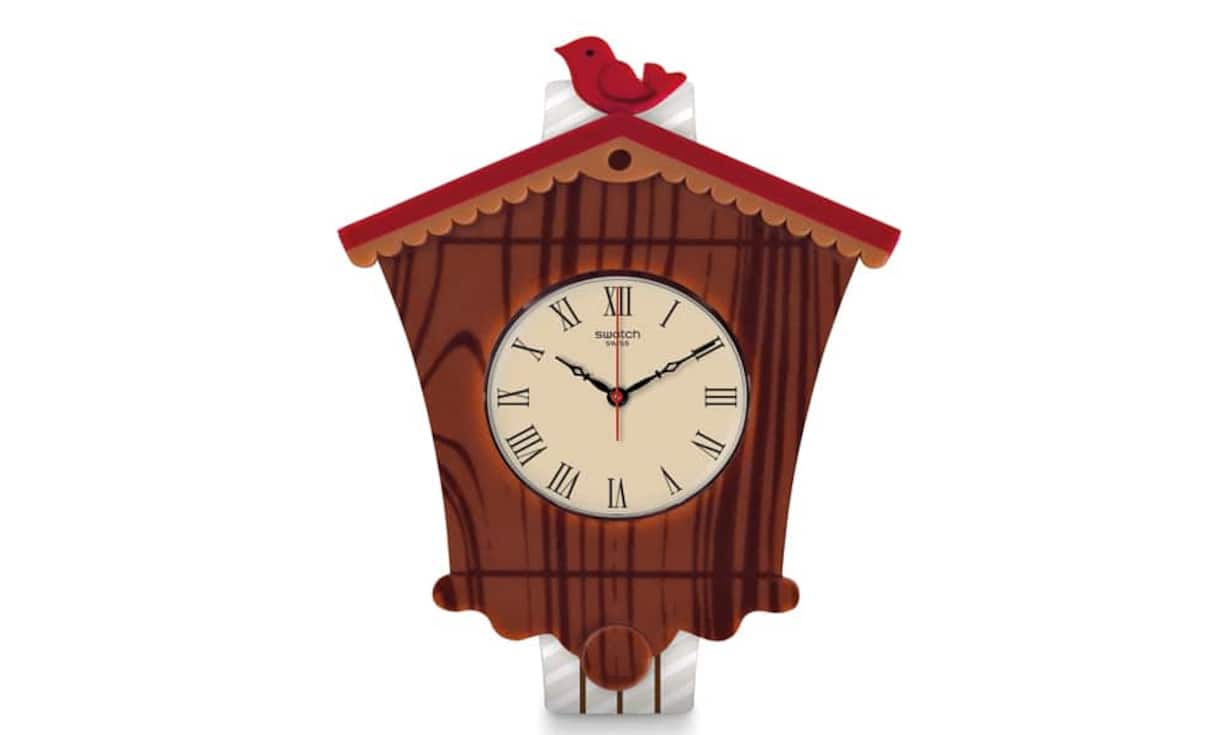Das sind die neuen Swatch-Uhren: Eine Kuckucksuhr fürs Handgelenk bietet das Modell Uhrly.