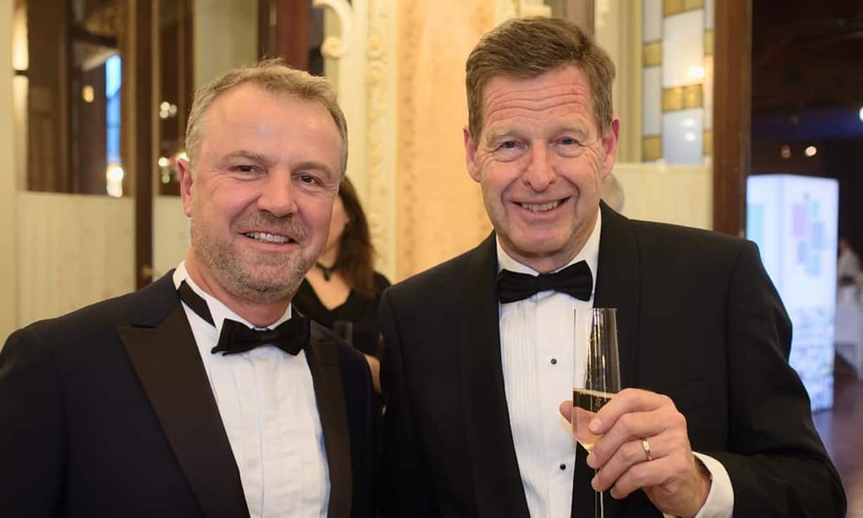 Willi Miesch, Medartis AG;
Hans-Rudolf Schurter, Schurter Holding AG, letztjähriger Sieger