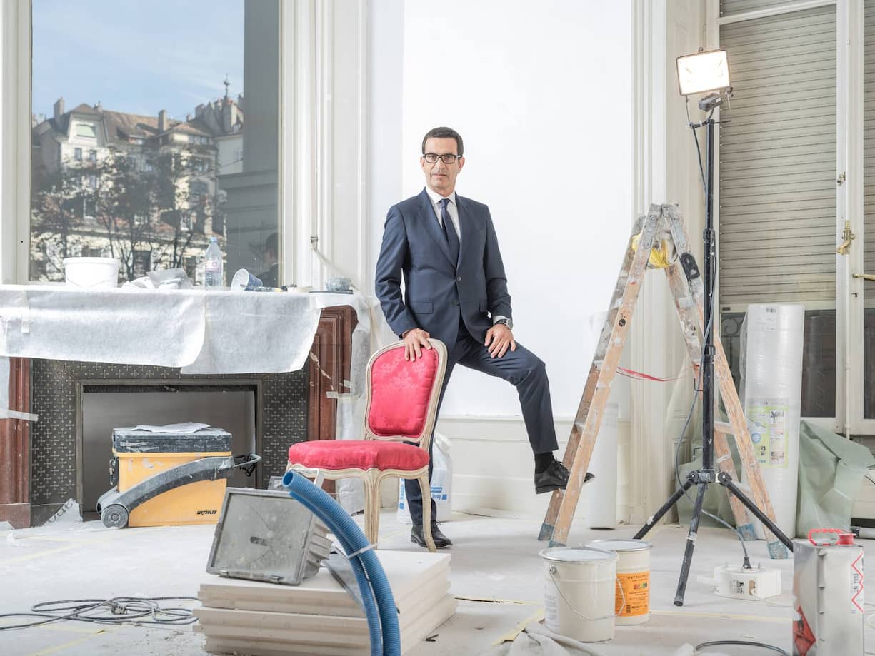 Michel Juvet, managing partner de la banque privÃe Bordier & Cie. GenÃve, 16 octobre 2018.