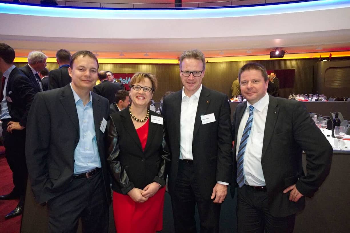 Thomas Maier, Nationalrat; Edith Graf-Litscher, Nationalrätin; Andreas Meyer, CEO, SBB; Martin Bäumle, Nationalrat