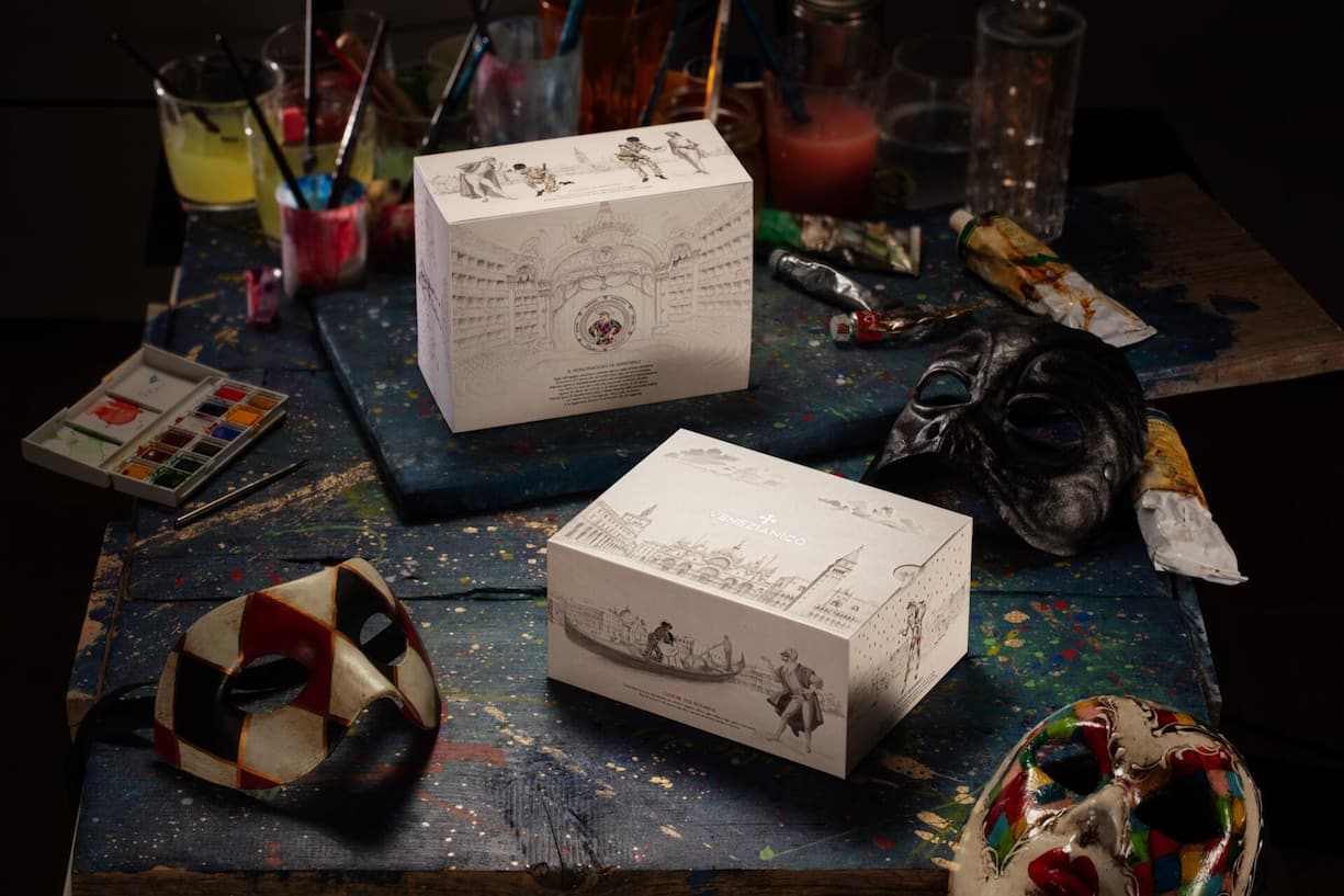 Auch die Verpackung ist ganz im Karneval-Stil gehalten.