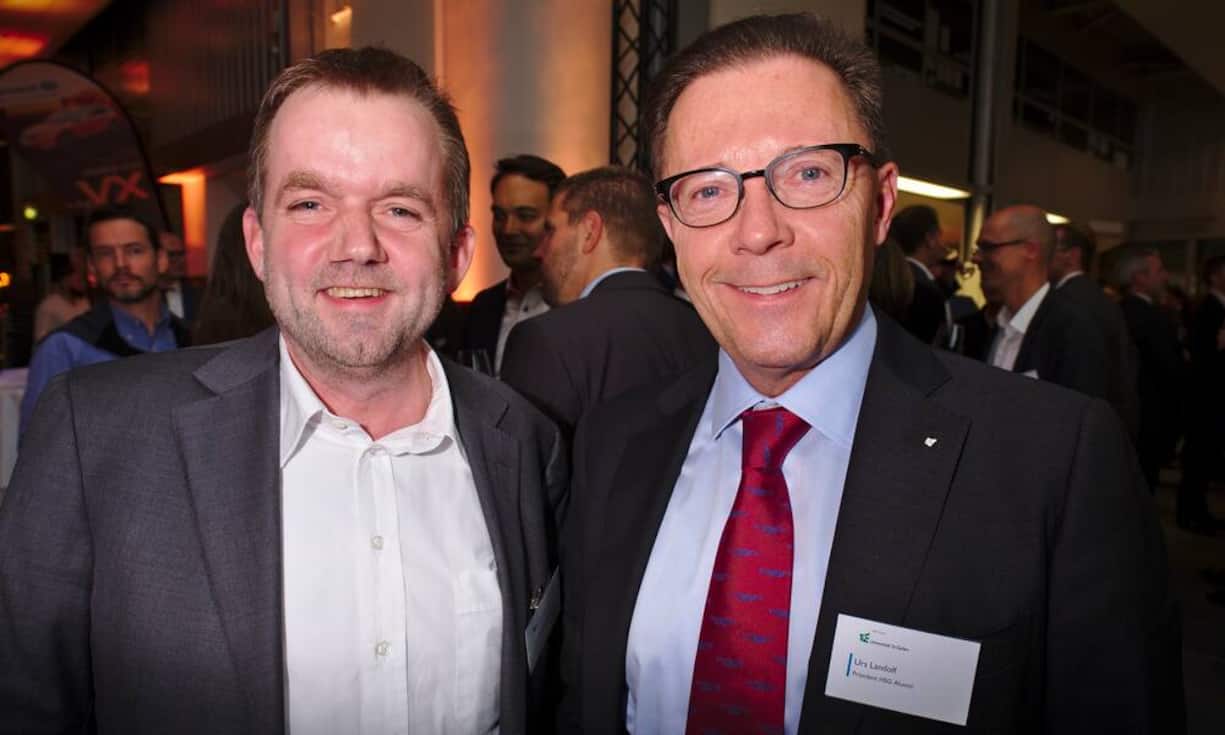 Tim Dührkoop, Namics AG;
Urs Landolf, Präsident, HSG Alumni