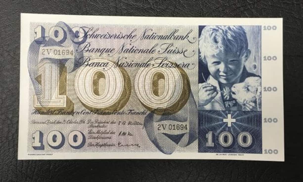 100er-Note aus der 5. Serie. Sie wurde 1957 herausgegeben wurde.