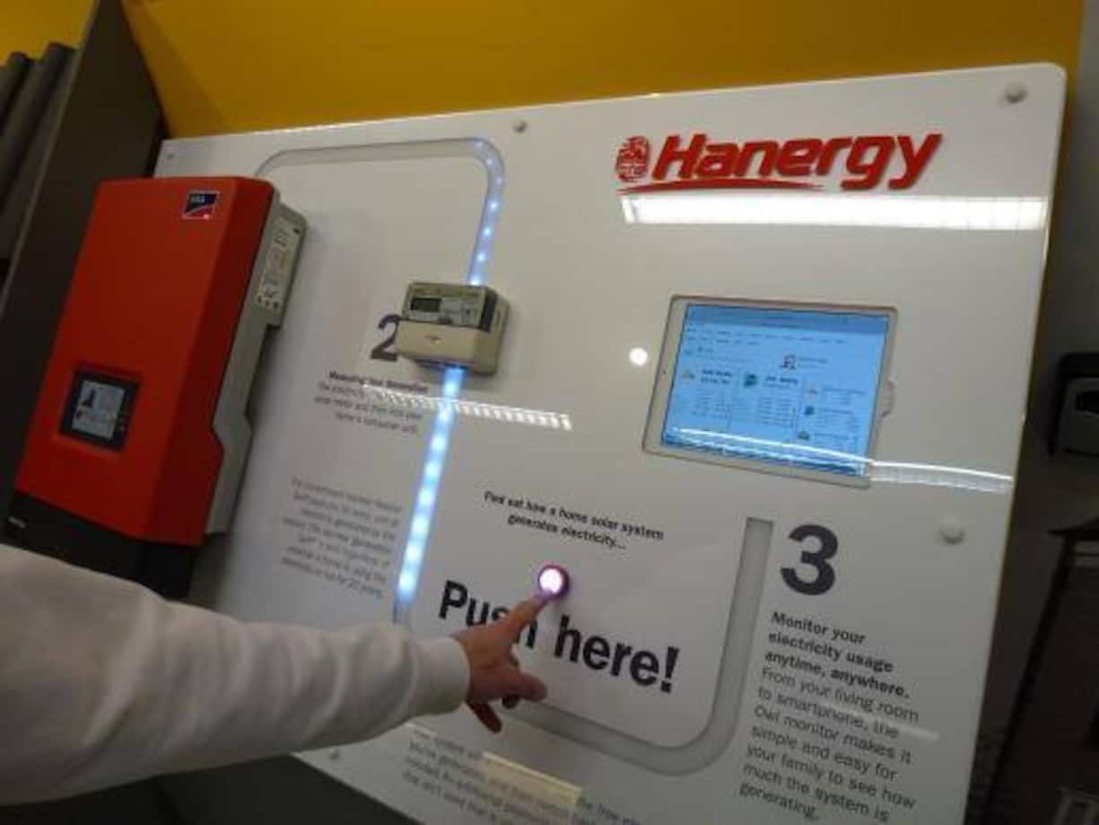 Hanergy Die Hanergy Holding Group ist eine chinesische Firmengruppe im Bereich erneuerbare Energien. Im Jahr 1994 gegründet, ist Hanergy heute eines der zehn grössten Unternehmen der Branche in China sowie der weltgrösste Hersteller von Dünnschicht-Solarzellen. Die Gruppe hat ihren Hauptsitz in der Hauptstadt Peking und ist in Privatbesitz. Ihr Gründer und Chef, Li Hejun, ist mit umgerechnet 26 Milliarden Dollar Vermögen der reichste Chinese.
