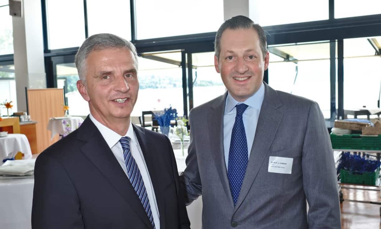 Didier Burkhalter, Bundesrat;
Boris F.J. Collardi, CEO, Bank Julius Baer Group Bilder: Markus Senn