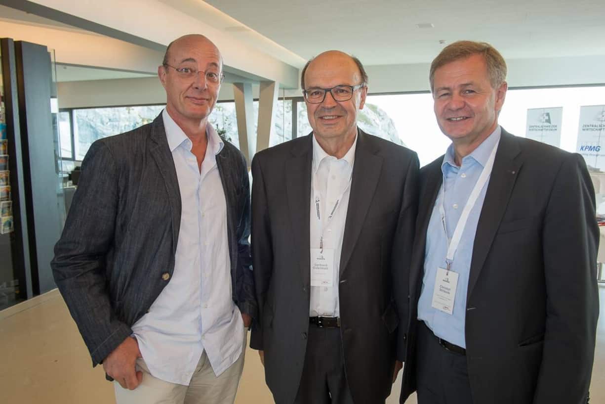 Louis Schelbert, Nationalrat; Gerhard Odermatt, Regierungsrat NW; Christof Strässle, Strässle & Partner Vermögens-Engineering AG