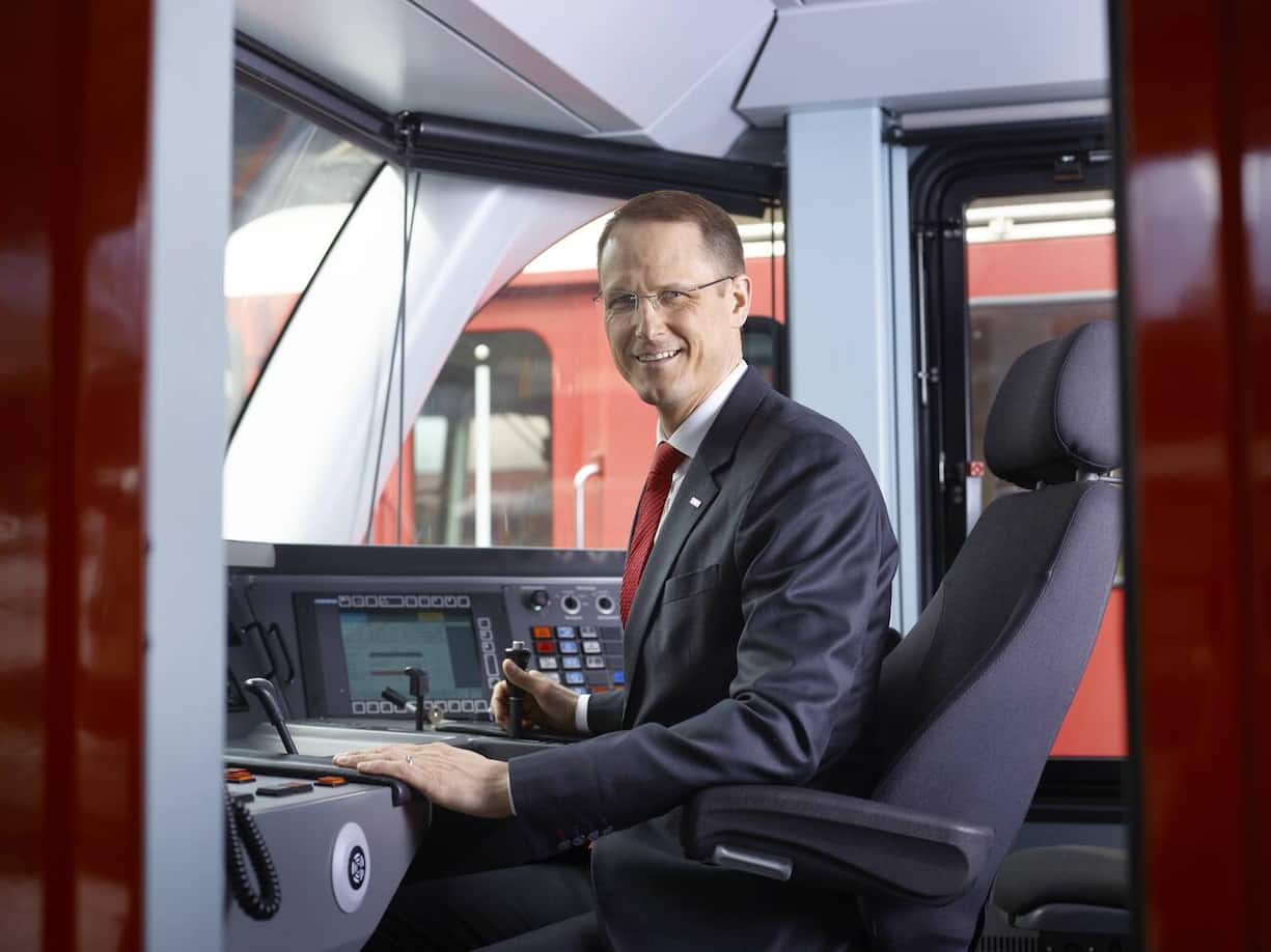 Portrait of Renato Fasciati, CEO of the Rhaetian Railway, taken in a train at the train station in Chur, Canton of Grisons, Switzerland, on March 22, 2018. (KEYSTONE/Christian Beutler)Renato Fasciati, CEO der Rhaetischen Bahn, portraitiert am 22. Maerz 2018 in einem Zug am Bahnhof in Chur. (KEYSTONE/Christian Beutler)