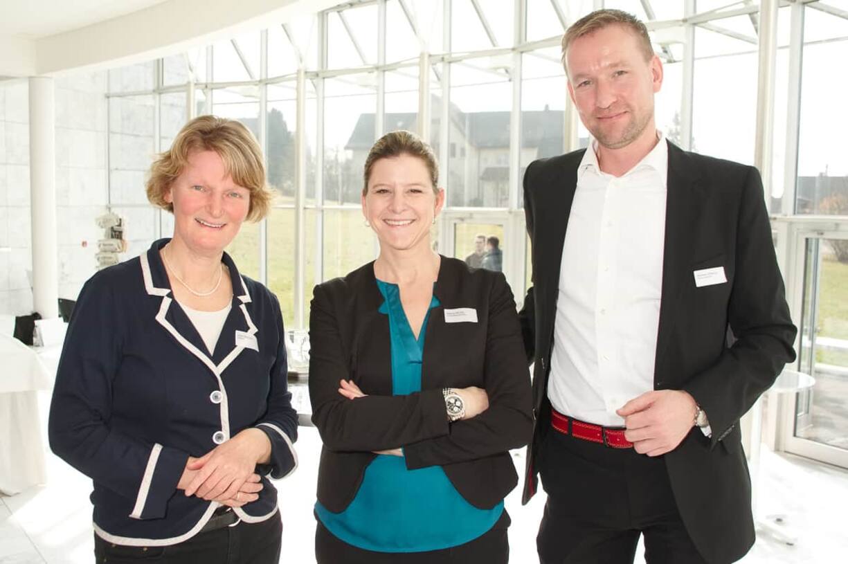 Ulrike Draeger, Reflaction; Sabine Heuss, Universitätsspital Basel; Hermann Arnold, Haufe-umantis AG
