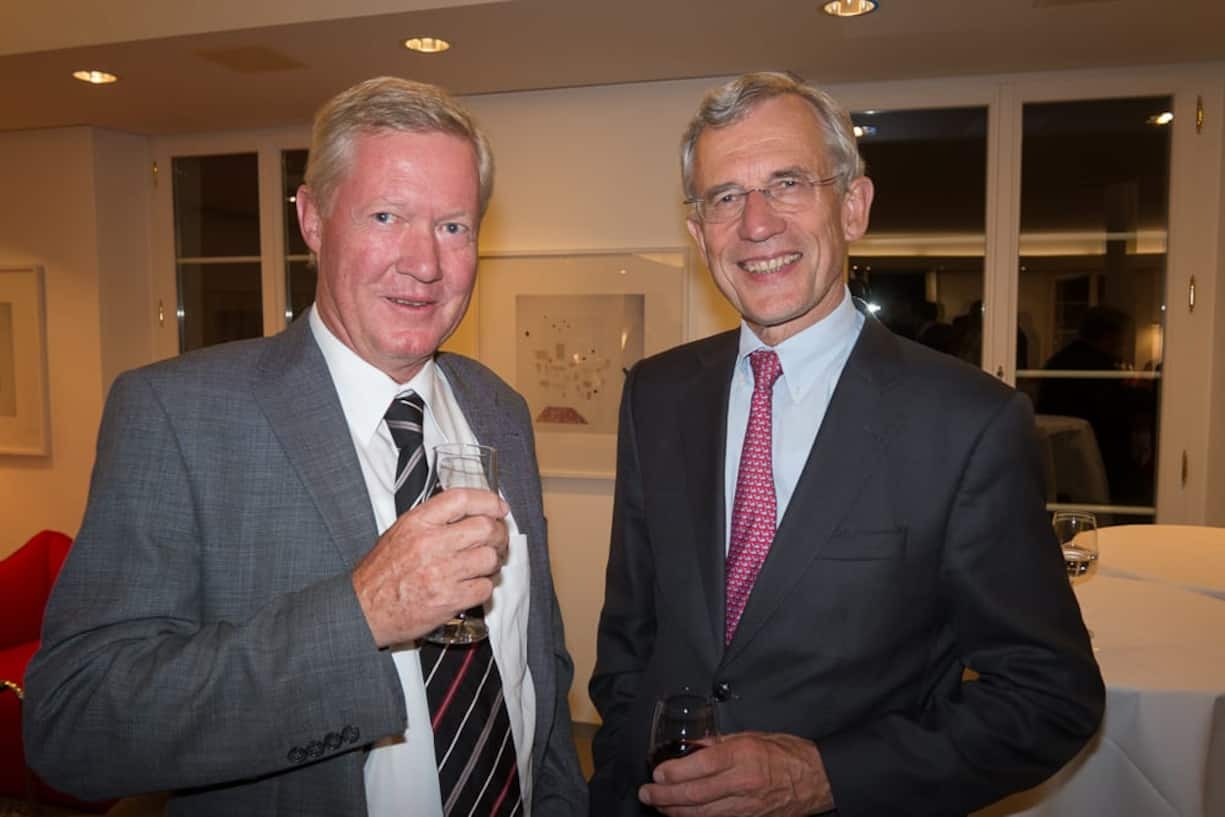 Christoph Fässler, President und CEO Metrohm International; Peter Gottwald, Botschafter der Bundesrepublik Deutschland in der Schweiz