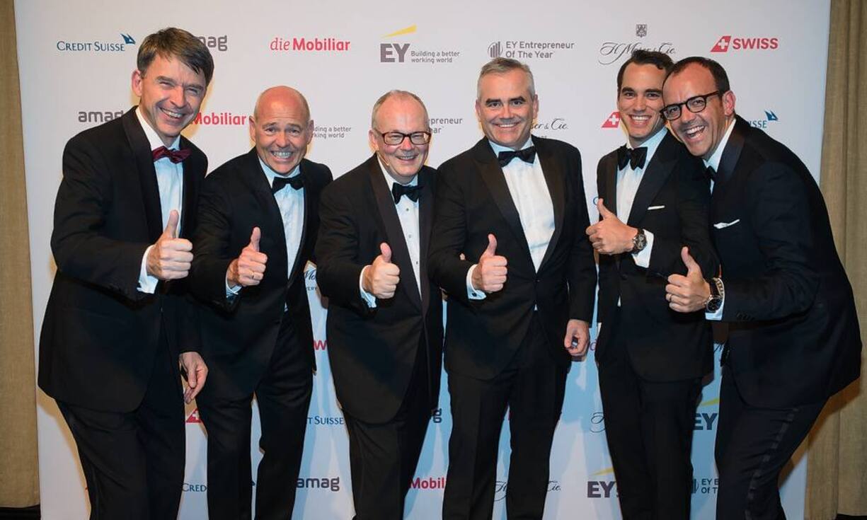 Thomas Trachsler, Die Mobiliar, Sponsor;
Morten Hannesbo, AMAG, Sponsor;
Heinrich Christen, Ernst & Young Entrepreneur of the Year;
Thomas Gottstein, Credit Suisse, Sponsor;
Edouard Meylan, H. Moser Schaffhausern AG, Sponsor;
Markus Binkert, Swiss International Air Lines AG, Sponsor