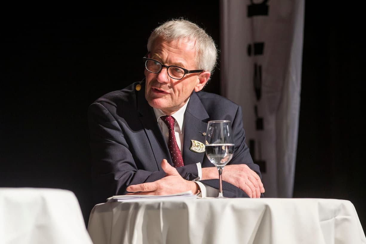 GRENCHEN/SO - 28.2.2017: PODIUMSDISKUSSION ZUR UMSETZUNG DER MASSENEINWANDERUNGSINITIATIVE. IM BILD: NATIONALRAT KURT FLURI / FDP (KEYSTONE/Stefan Bohrer)