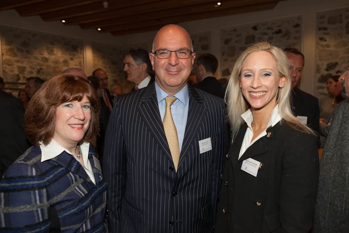 Susan Elbow, Deputy Chief of Mission, US Embassy; Giovanni Lamarca, Partner, Heidrick & Struggles AG; Sophia Buhofer-Schrafl, Bodmer Financial Planning