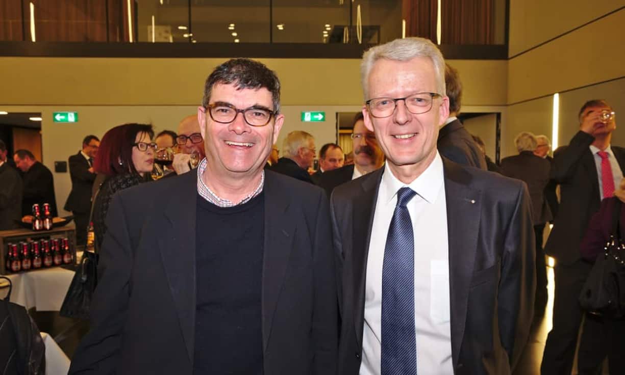 Guido Albisetti, Leiter Family Office, Von Graffenried Gruppe; Ueli Winzenried, Vorsitzender der Geschäftsleitung, Gebäudeversicherung Bern