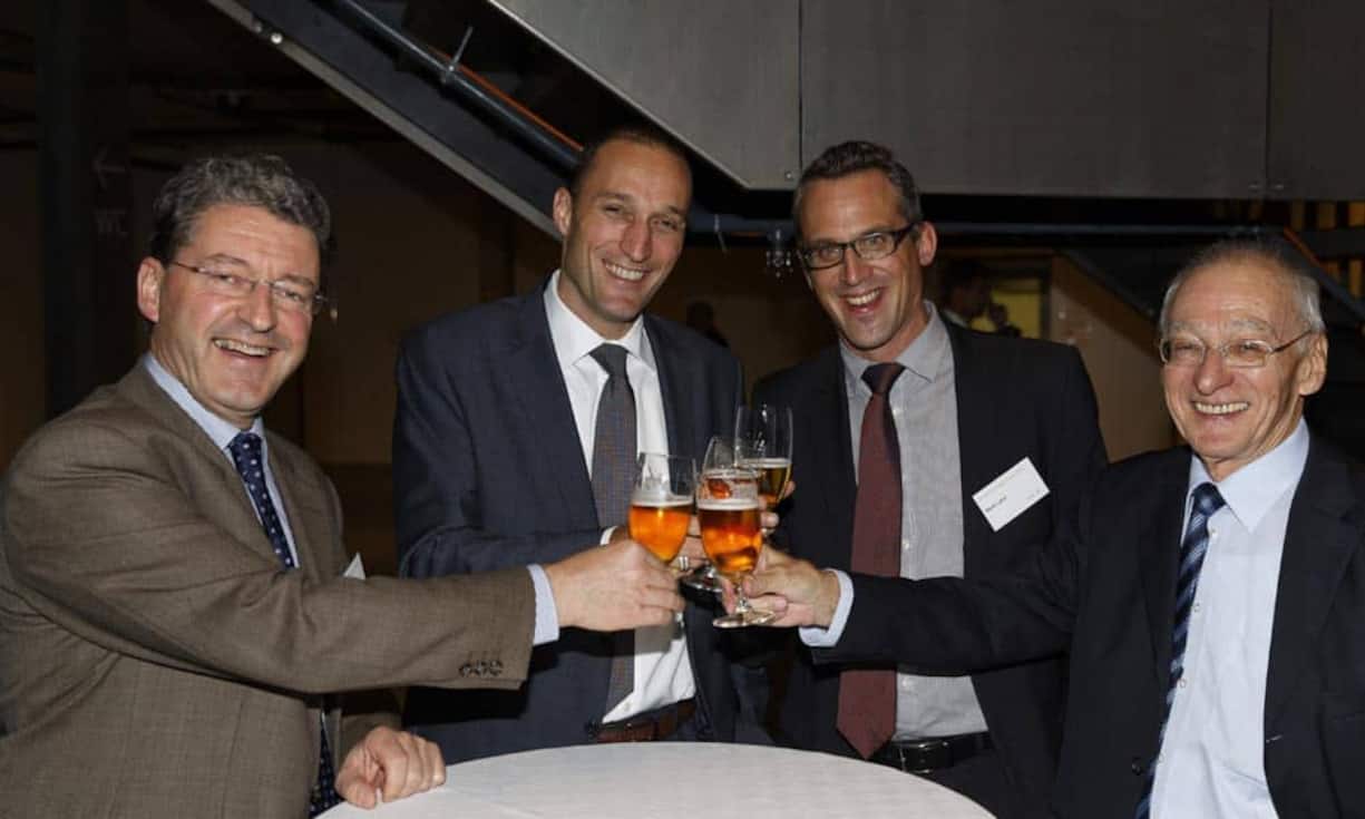 v.l.n.r. Heinz Brand, Martin Bürki, Kurt Lanz; economiesuisse, Fritz Sutter