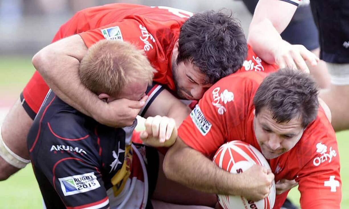 In der Schweiz hatte das Schweizer Fernsehen einige wenige Spiele der WM übertragen, dazu gab es einen kommentarlosen Livestream. Sportevent-Reiseveranstalter bestätigen, dass Schweizer durchaus Interesse an der Rugby-WM zeigten und entsprechende Reiseangebote gut gebucht worden waren.Bild: Schweizer Nationalmannschaft im Spiel gegen Malta 2014.