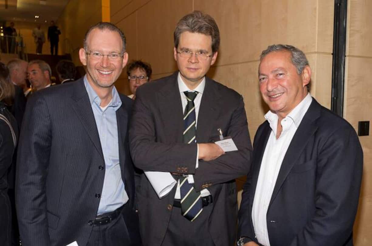 Thomas Bergen, CEO getabstract AG; Zeno Staub, CEO Bank Vontobel AG; Samih Sawiris, CEO Orascom