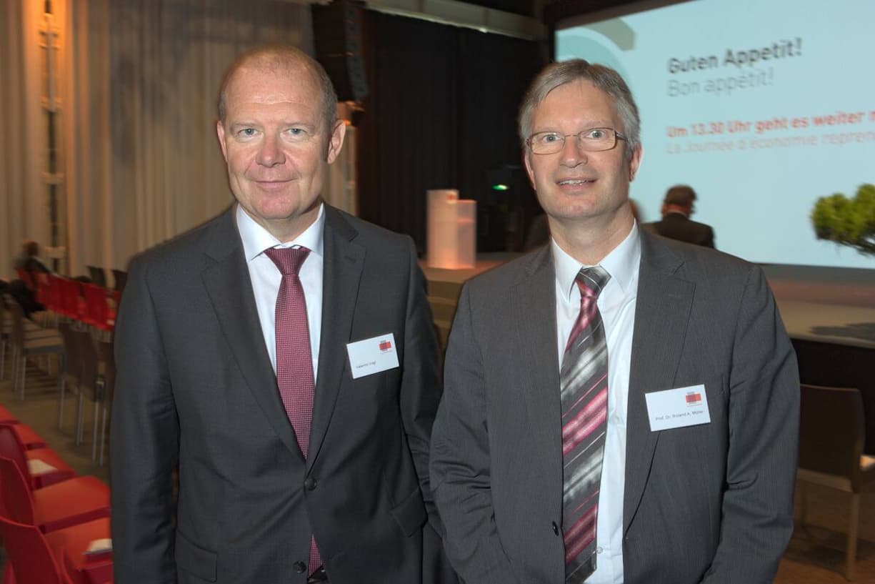 Valentin Vogt, VRP, Burckhardt Compression Holding AG; Roland A. Müller, Direktor, Schweizerischer Arbeitgeberverband