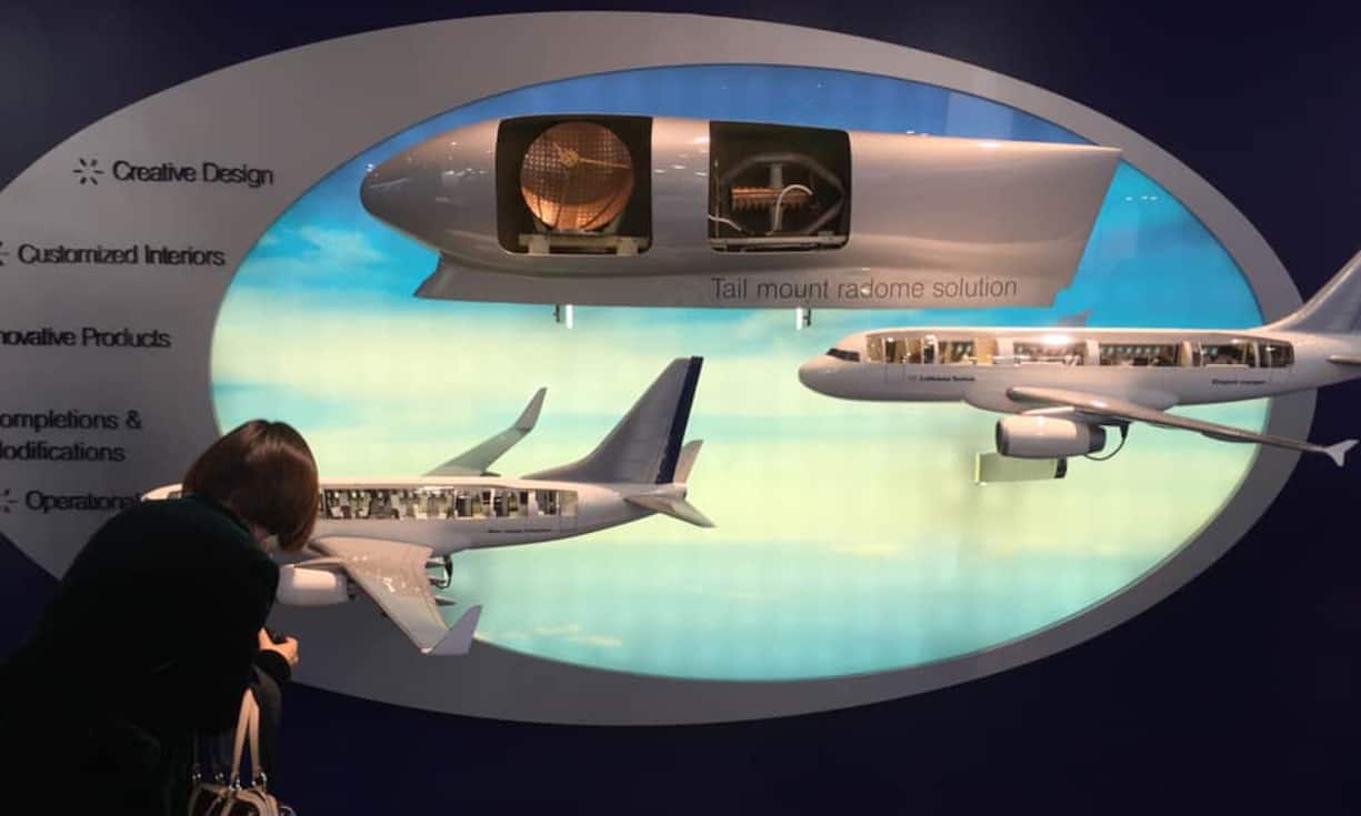 Beliebt sind auch Modelle von Innnenausstattungen, hier bei Lufthansa Technik...