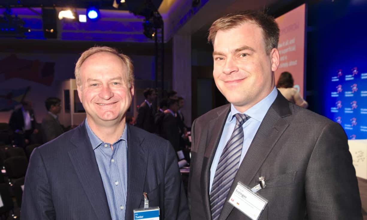 Eric Tveter, CEO, upc cableco GmbH;
Philip W. Erzinger, CEO, St. Gallen Foundtion for International Studies