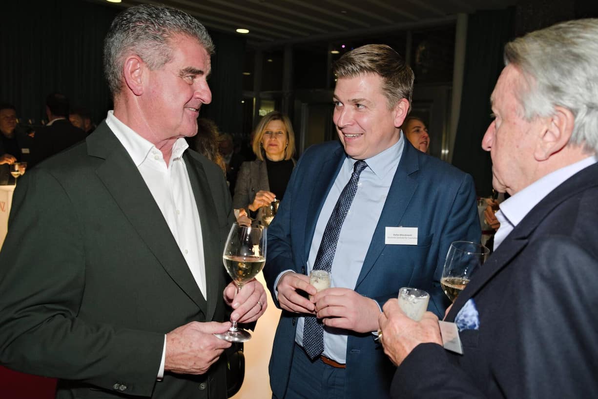 Peter Spuhler, Stadler Rail; Stefan Mieczkowski, Deutsche Zentrale für Tourismus; Ernst Tanner, Lindt & Sprüngli.