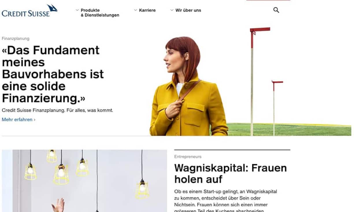 Platz 8: Credit SuissePunktzahl: 59,5 von 100 (Vorjahr: Platz 6)