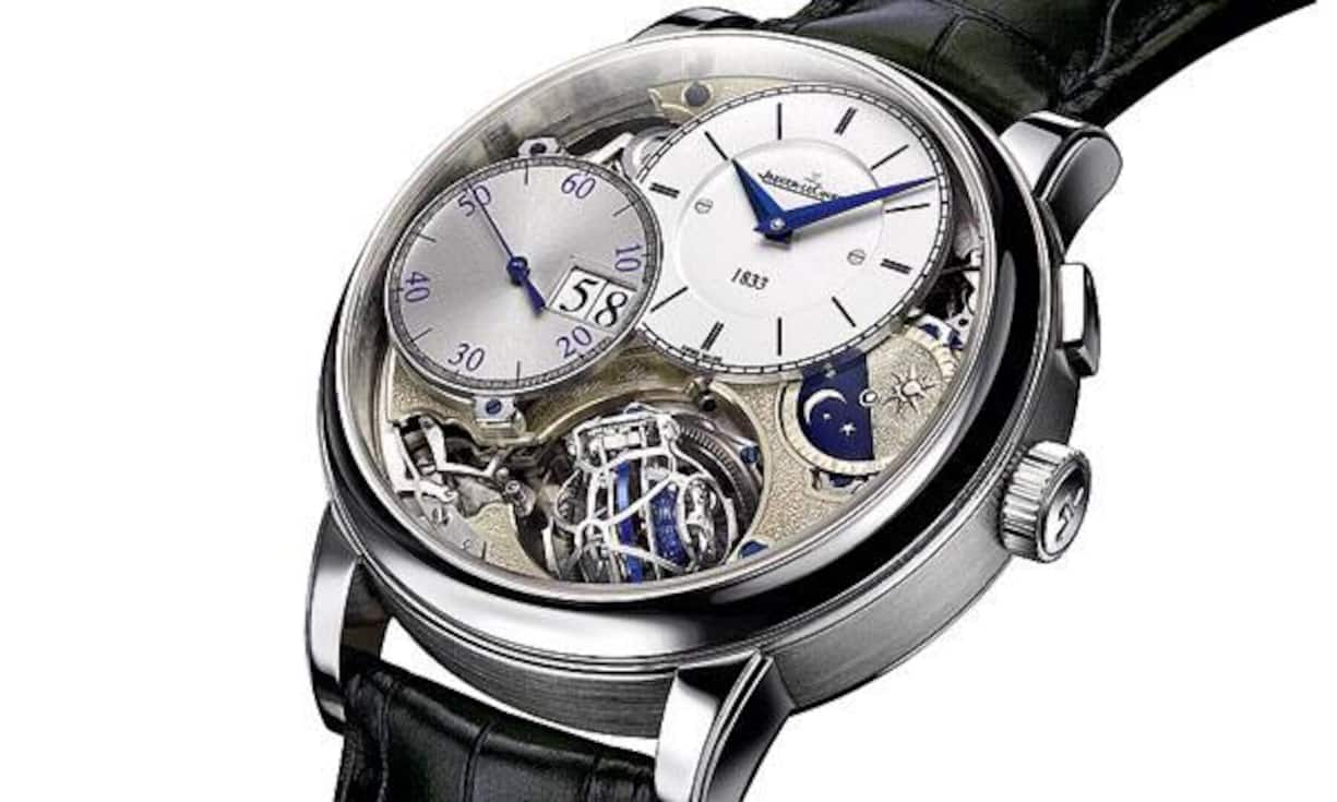 Doppelter Kürlauf: Jaeger-LeCoultre verfügt über grosse uhrmacherische Exklusivitäten. Die spektakulärste ist sicher das Gyrotourbillon, das sich um zwei statt nur eine Achse dreht und damit theoretisch die Erdanziehungskraft noch etwas besser kompensiert. Zum 180. Geburtstag legte die Manufaktur die Master Grande Tradition Gyrotourbillon 3 Jubilee auf. Als Chronograph mit eigenem Aufzug: rund 500 000 Franken.