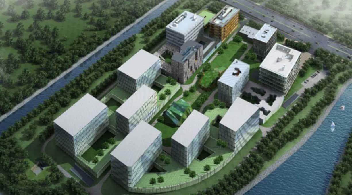 Luftaufnahme des Novartis-Campus in China