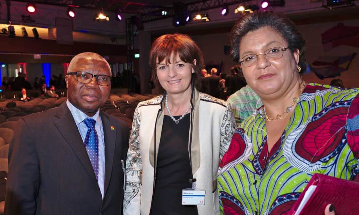 Sammie Eddico, Botschaft Ghana in der Schweiz;
Ruth Metzler-Arnold, Präsidentin S-GE;
Hanna Tetteh, Aussenministerin, Ghana
