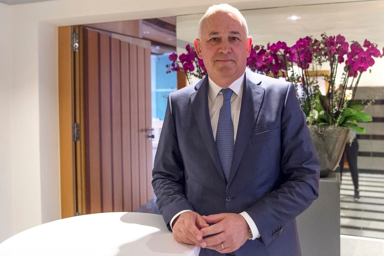 Andreas Buri, CEO Clientis AG, spricht waehrend der Jahresmedienkonferenz der Clientis Gruppe am Donnerstag, 15. Maerz 2018, in Zuerich. (KEYSTONE/Melanie Duchene)