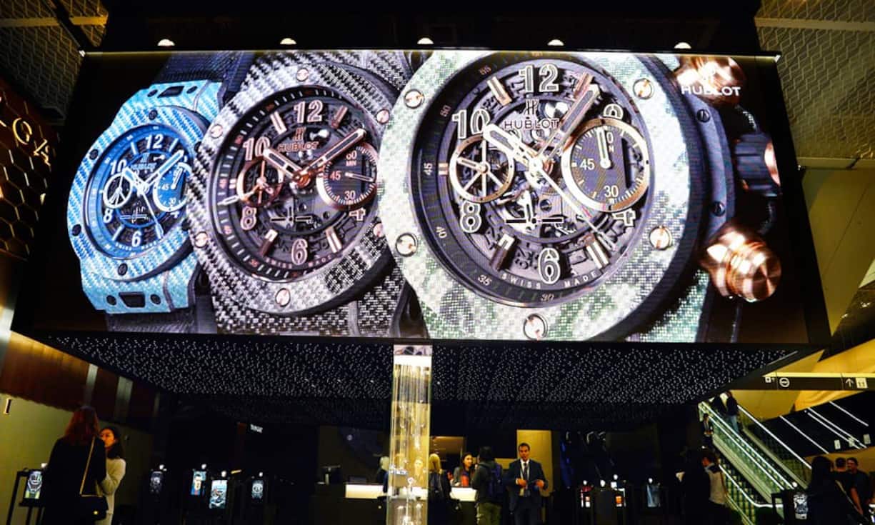 ... unter anderem die neusten Stücke von Hublot.