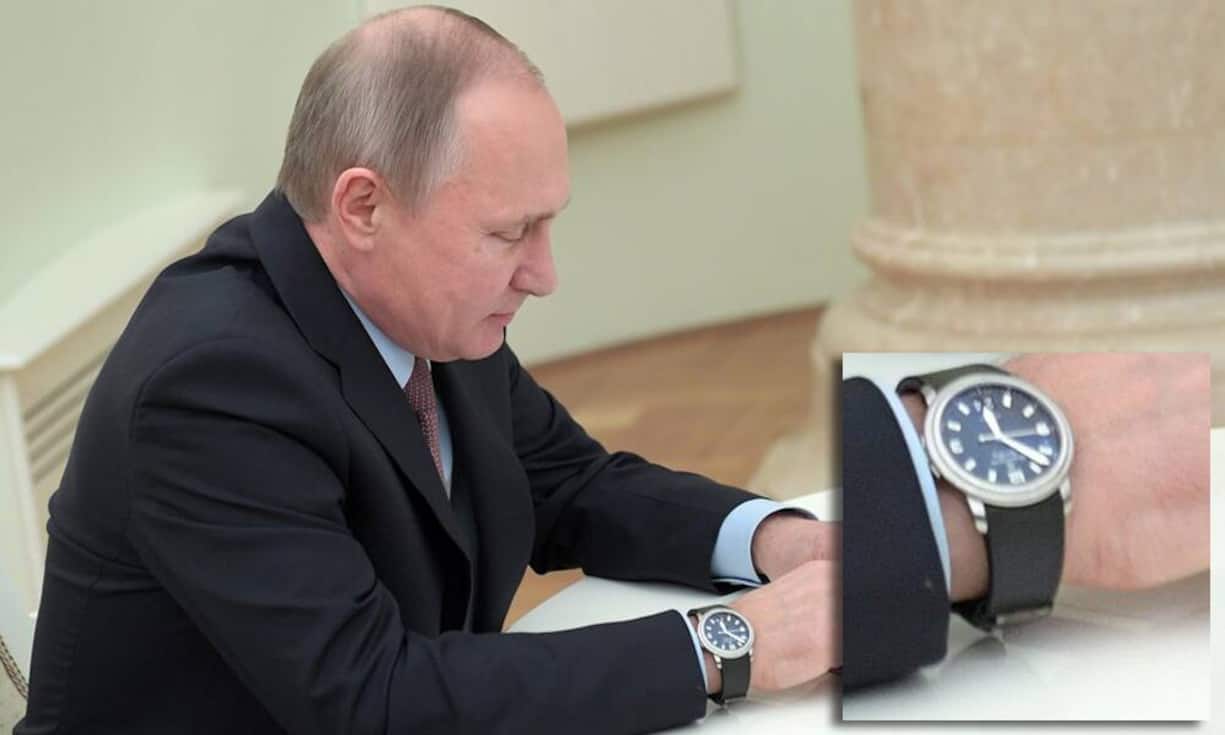 Wladimir Putin soll einen Uhrensammlung im Wert von mehreren hunderttausend Franken besitzen. Die Stücke stammen von Patek Philippe, Breguet oder wie hier auf dem Bild von Blancpain. Dafür musste sich der Präsident mit einem offiziellen Jahreslohn von rund 150'000 Franken schon kritische Fragen anhören.