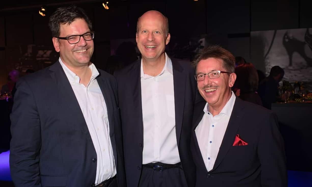 Stefan Zanetti, CEO, allthings;
Martin Strobel, VR & private equity;
Bruno Dallo, Präsident Gönnerverein Baloise Session & CEO Scobag Privatbank