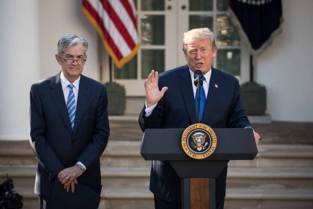 Jerome Powell und Donald Trump