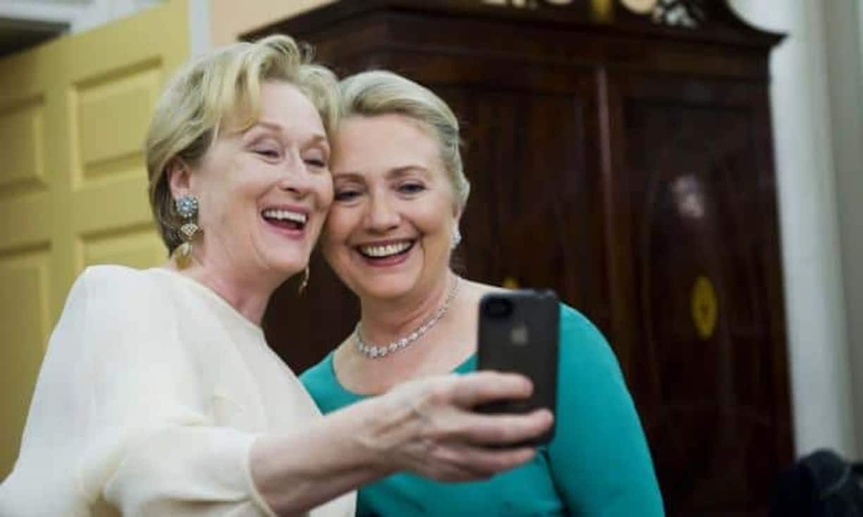 Clinton hat viele Freunde auch im Showbusiness, wie etwa Meryl Streep.
