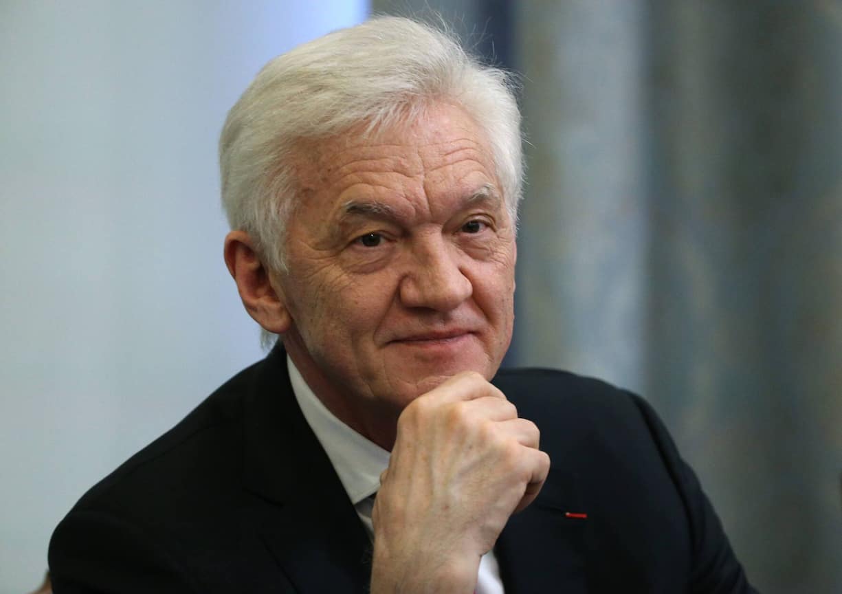 SAINT PETERSBURG, RUSSIA - APRIL 23 (RUSSIA OUT) Russian billionaire and businessman Gennady Timchenko attends the annual meeting with members of Russian Geographic Society (RGO) on April 23, 2019 in Saint Petersburg, Russia. Vladimir Putin is on a two-day trip to Saint Petersburg. (Photo by Mikhail Svetlov/Getty Images)