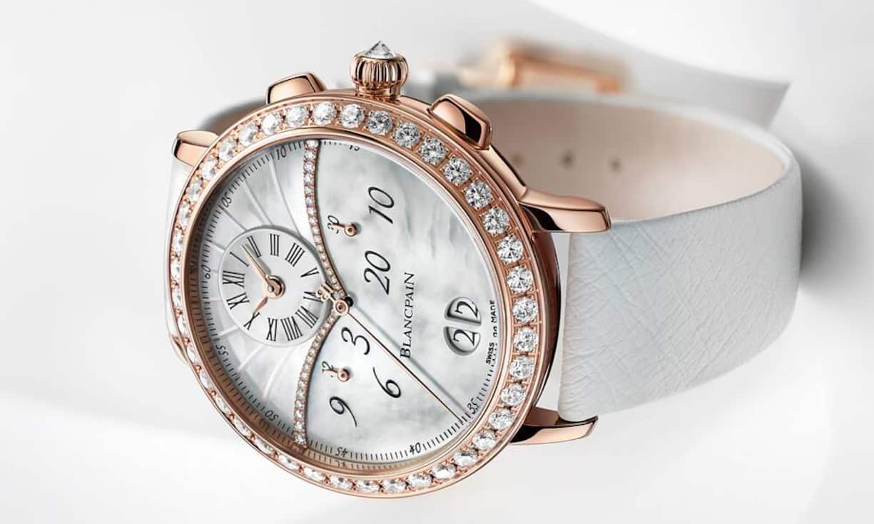 Blancpain lanciert mit dem Chronograph Grand Date eine aussergewöhnliche Damenuhr, die sowohl arabische wie auch römische Ziffern aufweist.
