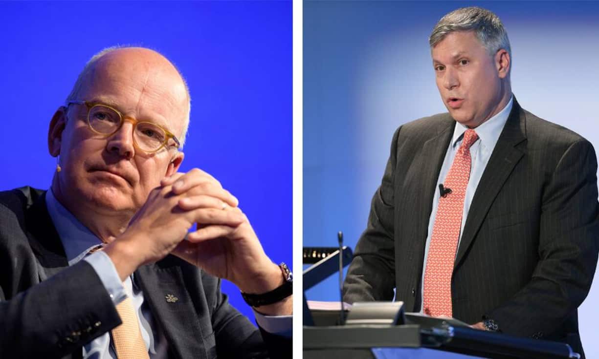 Co-Chefs der globalen Vermögensverwaltung bei der UBS: Martin Blessing (l.) und Tom Naratil sind die ersten Anwärter auf die CEO-Position. Doch die Skepsis ist gestiegen – gegenüber beiden.